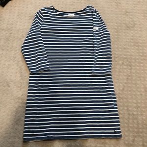 Blue white Breton Stripe Joules EUC dress
